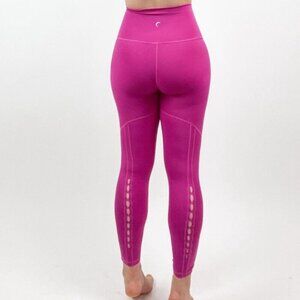 BOGO ZYIA Active Fuchsia Brilliant Ankle Cut Out High Rise Leggings Size 6-8